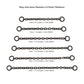 Black PVD Titanium 1.5mm Rolo Chain with 2 Rings