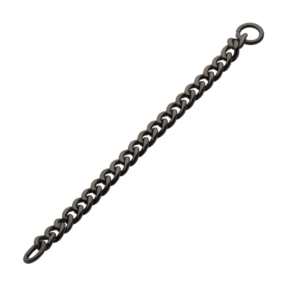 Black PVD Titanium Rolo Chain with Rings - Durable & Stylish – Earth ...