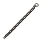 Black PVD Titanium 2.1mm Curb Chain with 2 Rings