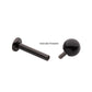 Black PVD Titanium Internally Threaded Labret with 3mm ball and 2.5mm base