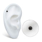 Black PVD Titanium Internally Threaded Labret with 3mm ball and 2.5mm base