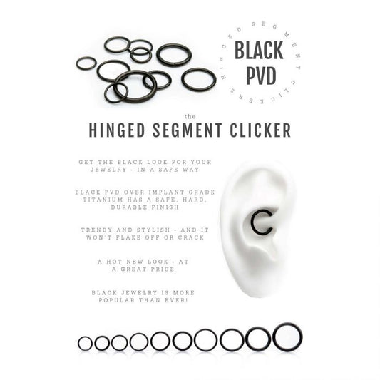 Black PVD Titanium Basic Hinged Segment Clicker