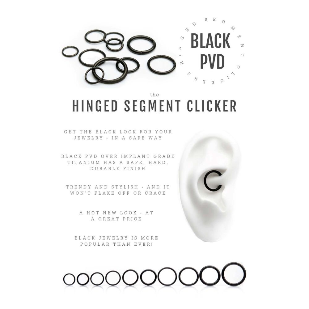 Black PVD Titanium-Basic Hinged Segment Clicker