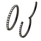 Black PVD Titanium CNC Set Clear CZ Eternity Side Facing Hinged Segment Clicker