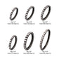 Black PVD Titanium CNC Set Clear CZ Eternity Side Facing Hinged Segment Clicker