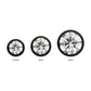Black PVD Titanium Internally Threaded Bezel Set CZ Front Facing Top
