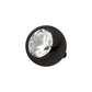 Black PVD Titanium Internally Threaded Bezel Set CZ Front Facing Top