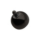 Black PVD Titanium Internally Threaded Bezel Set CZ Front Facing Top