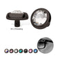 14g Black PVD PVD Titanium Internally Threaded Low Profile Bezel Set Swarovski Crystal Dermal Top