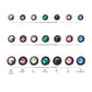 14g Black PVD PVD Titanium Internally Threaded Low Profile Bezel Set Swarovski Crystal Dermal Top