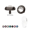 16g Black PVD PVD Titanium Internally Threaded Low Profile Bezel Set Swarovski Crystal Dermal Top