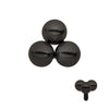 Black PVD Titanium Internally Threaded Trinity Ball Top