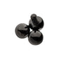 Black PVD Titanium Internally Threaded Trinity Ball Top