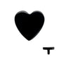 Black PVD Titanium Internally Threaded Heart Top