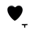 Black PVD Titanium Internally Threaded Heart Top