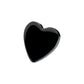 Black PVD Titanium Internally Threaded Heart Top