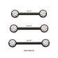 Black PVD Titanium Internally Threaded Bezel Set Gem End Nipple Barbell (One Side Fixed, One Side Internally Threaded ) | Sold by piece