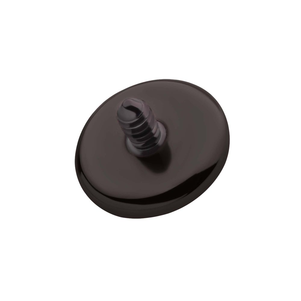 Black PVD Titanium Internally Threaded Flat Disc Top