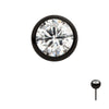 Black PVD Titanium Threadless Bezel Set CZ Front Facing Top