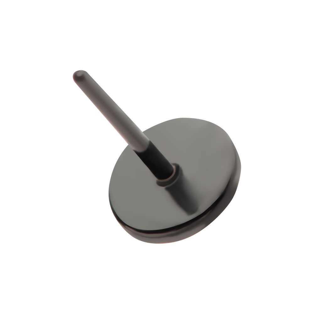 Black PVD Titanium Threadless Hammered Disk Top