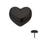 Black PVD Titanium Threadless Puffed Heart Top