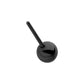 Black PVD Titanium Threadless Ball Top