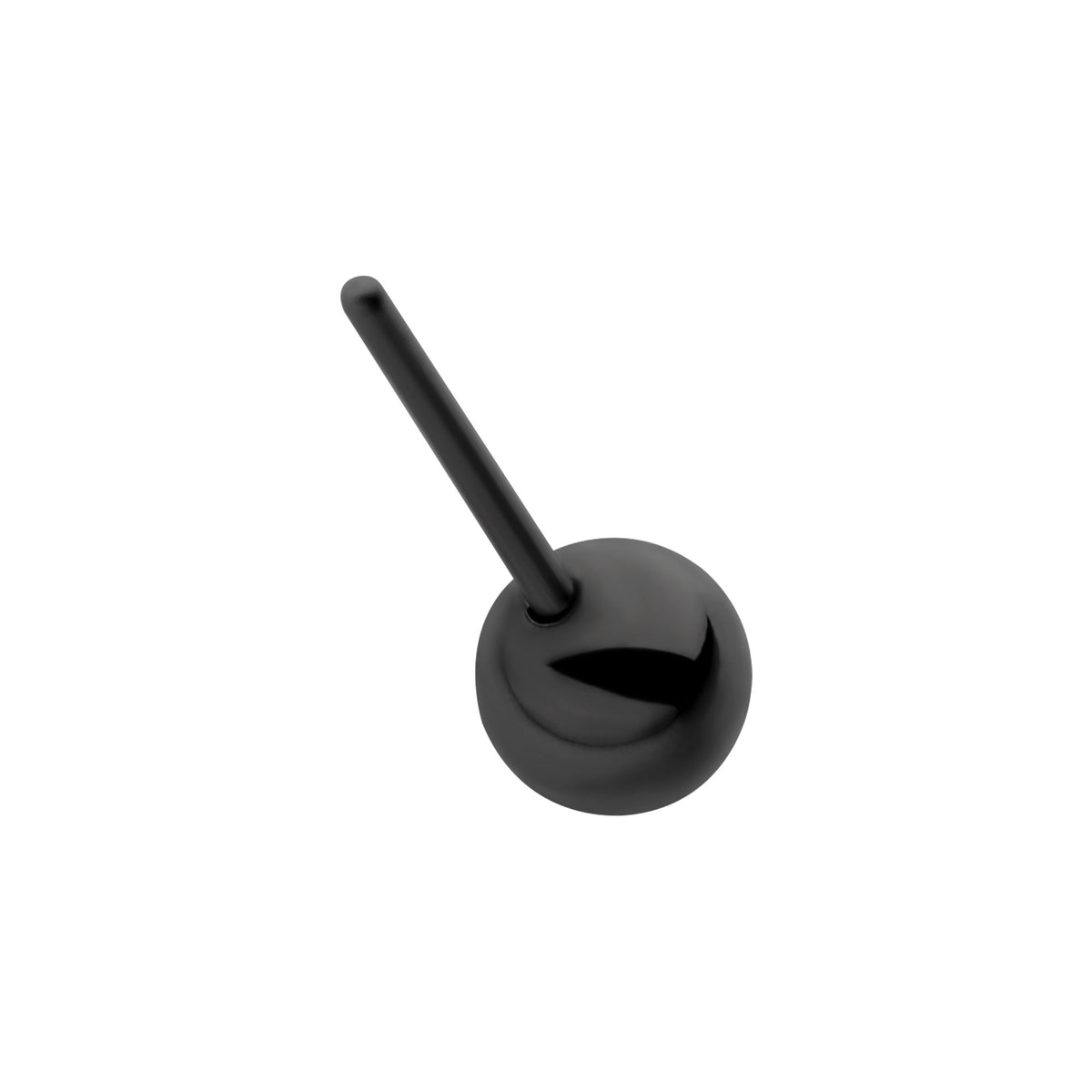 Black PVD Titanium Threadless Ball Top