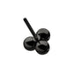 Black PVD Titanium Threadless Trinity Ball Top