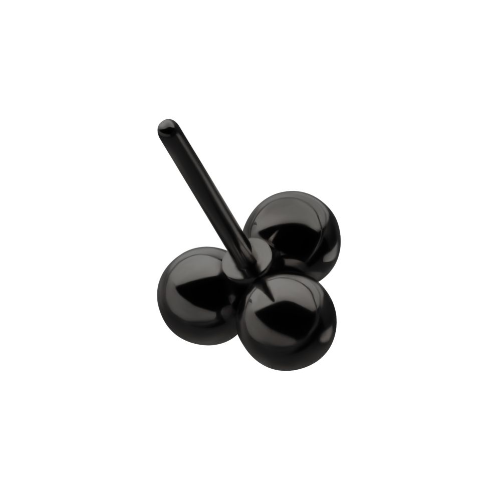 Black PVD Titanium Threadless Trinity Ball Top