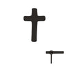 Black PVD Titanium Threadless Cross Top
