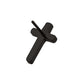 Black PVD Titanium Threadless Cross Top