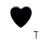 Black PVD Titanium Threadless Heart Top