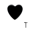Black PVD Titanium Threadless Heart Top