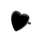 Black PVD Titanium Threadless Heart Top