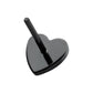 Black PVD Titanium Threadless Heart Top