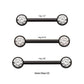 Black PVD Titanium Threadless Bezel Set Gem End Nipple Barbell (One Side Fixed, One Side Threadless ) | Sold by piece