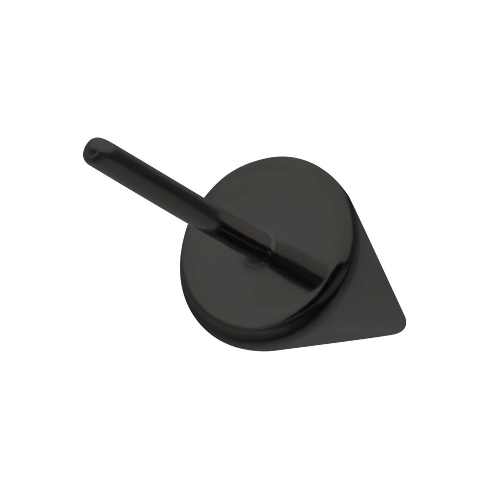 Black PVD Titanium Threadless Spike Top