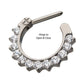 Titanium 12-Cluster CZ/Opal Septum Clickers