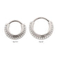 Titanium Triple Stacked Front Facing Hinged Segment Clicker with CNC Set 1mm Full Clear CZ