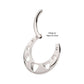 Titanium Cut Out Pyramid Shape Front Facing Hinged Segment Clicker