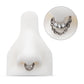 Titanium 3-Cluster Prong Set Round CZ Front Facing Hinged Segment Clicker with Dangle Chain