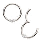 Titanium Eye CZ Front Facing Hinged Segment Clicker