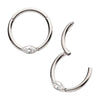 Titanium Eye CZ Front Facing Hinged Segment Clicker