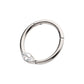 Titanium Eye CZ Front Facing Hinged Segment Clicker