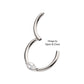 Titanium Eye CZ Front Facing Hinged Segment Clicker