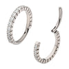Titanium with Prong Set Full Clear CZ Side Facing Hinged Segment Clicker