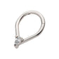 Titanium with Prong Set Teardrop CZ/Opal Front Facing Hinged Segment Clicker