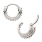 Titanium Quadruple Stacked Side Facing Hinged Segment Clicker with Clustered Beads
