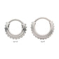 Titanium Quadruple Stacked Side Facing Hinged Segment Clicker with Clustered Beads