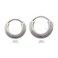 Titanium Triple Stacked Side Facing Hinged Segment Clicker with CNC Set 1mm Full Clear CZ